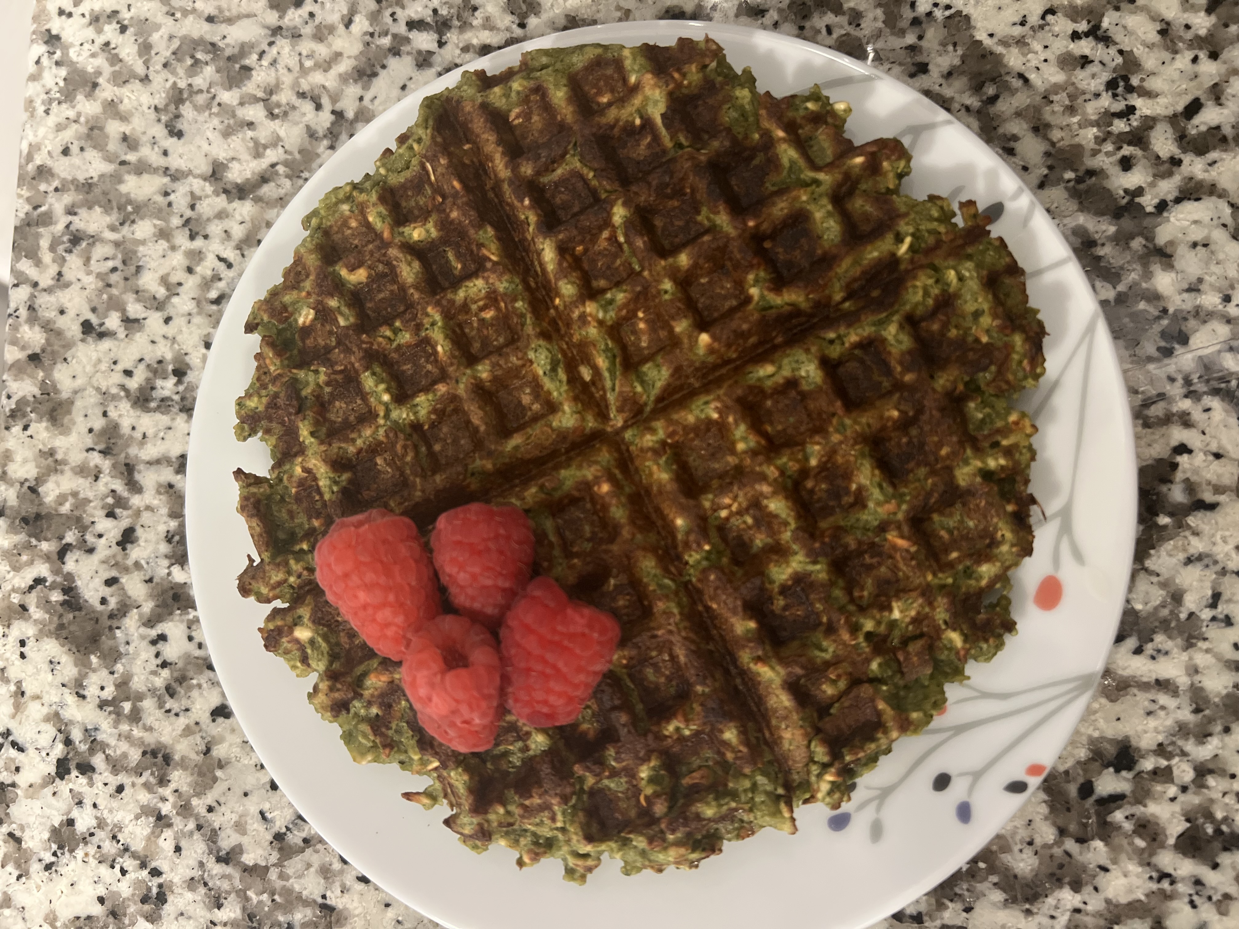 Multi-veggie protein waffles